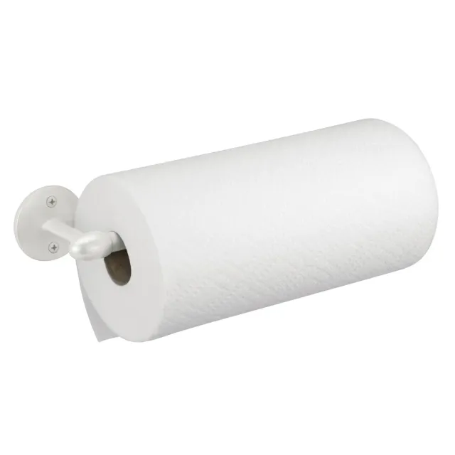 mDesign 2788MDKEU Küchenrollenhalter Wand weiß Edelstahl