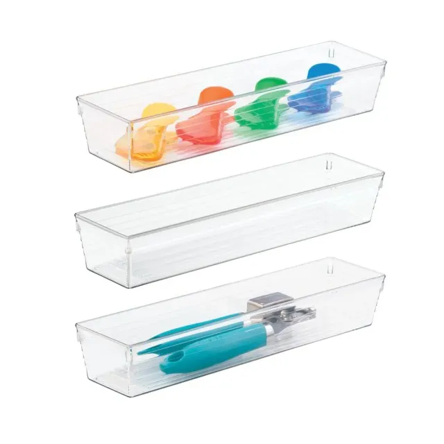 mDesign Schubladen Organizer Besteck 3er-Set durchsichtig