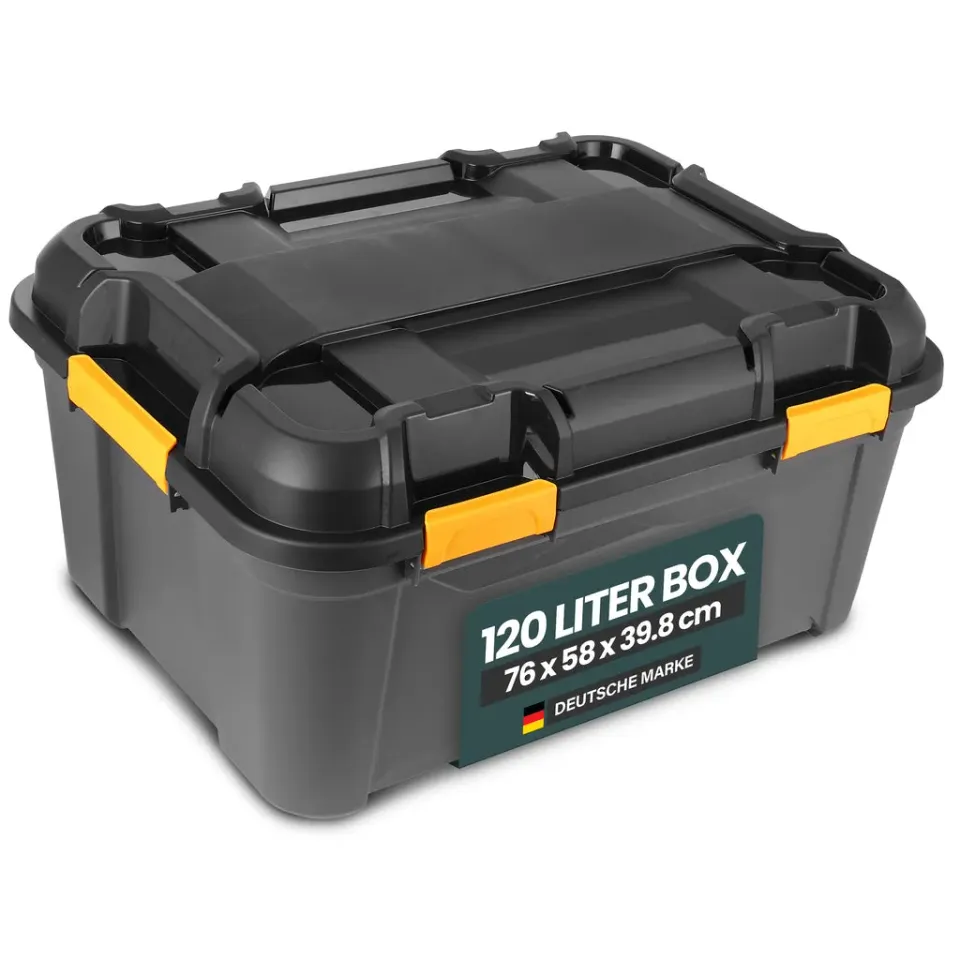 Kreher Bunker Aufbewahrungsbox 120 L wasserdicht schwarz