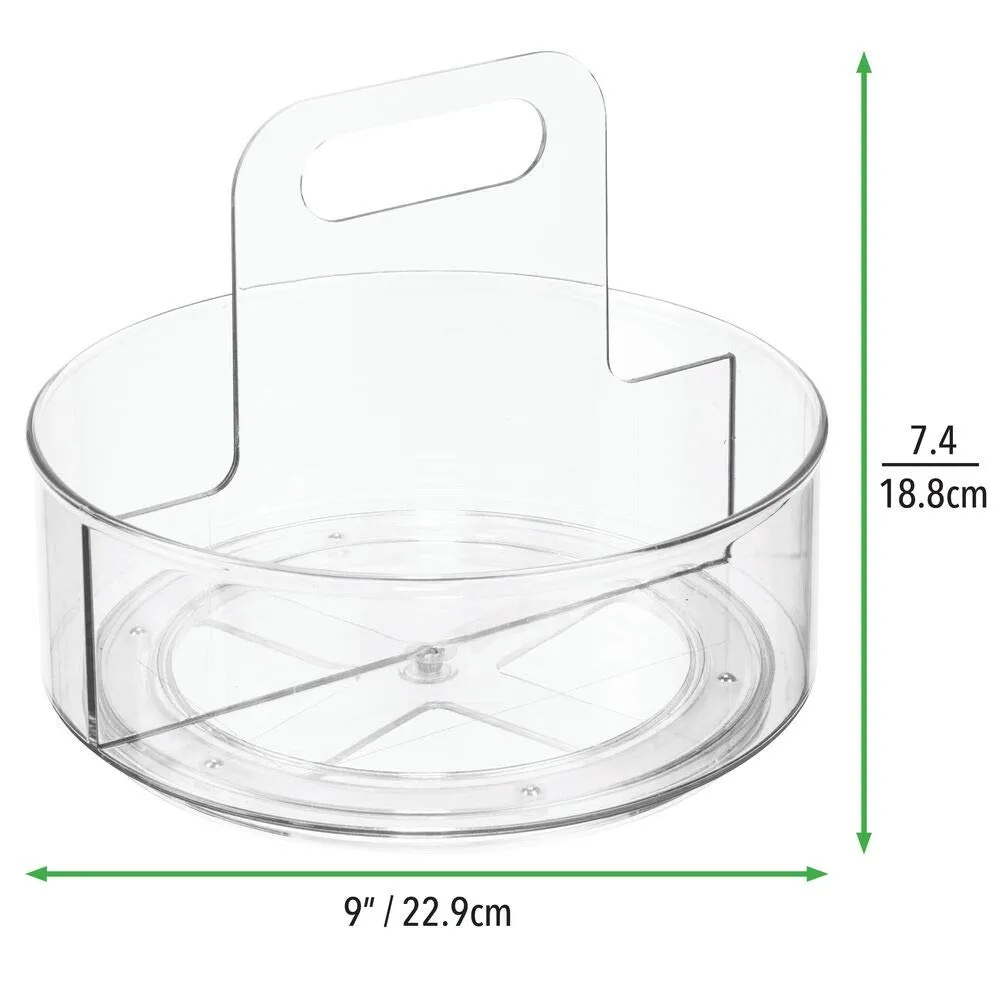 mDesign Lazy Susan Gewürzregal drehbar 2 Fächer klar