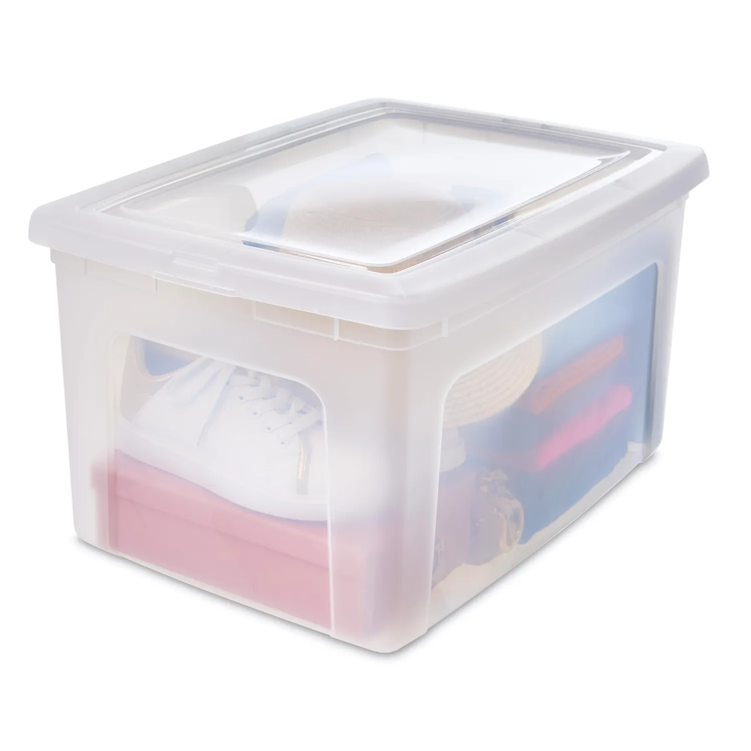Iris Ohyama MCB-50 Aufbewahrungsbox 50L 3er-Set transparent