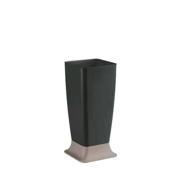 Kreher Regenschirmständer 25x25x55 Schwarz Taupé Kunststoff