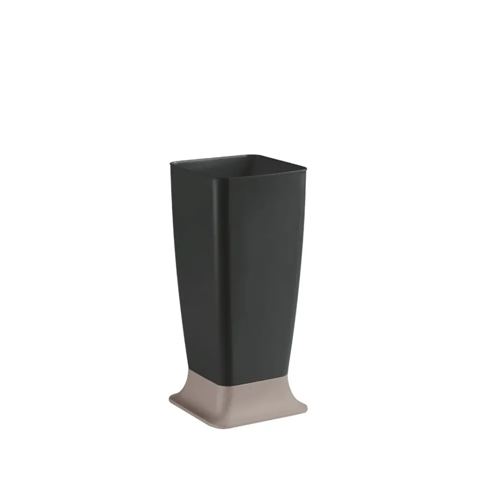 Kreher Regenschirmständer 25x25x55 Schwarz Taupé Kunststoff