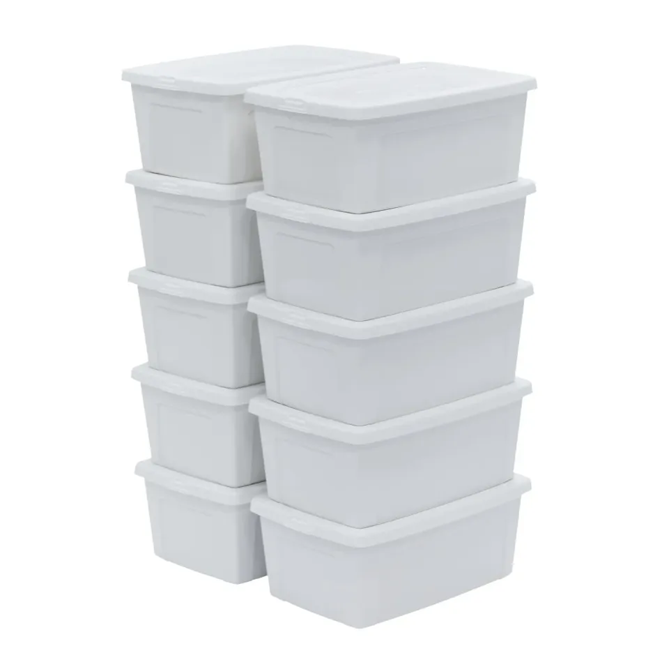 Iris Ohyama MCB-11 Aufbewahrungsbox 11L weiß 10er Set
