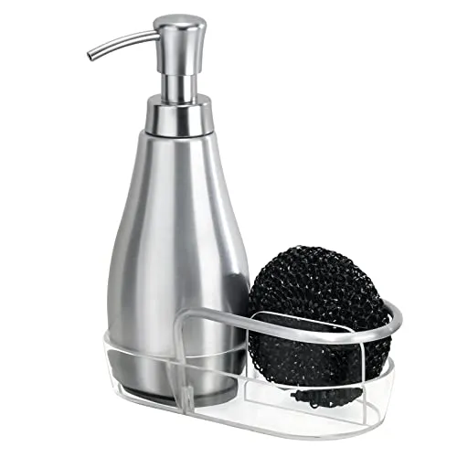 mDesign Seifenspender Aluminium 237 ml Silber Spender