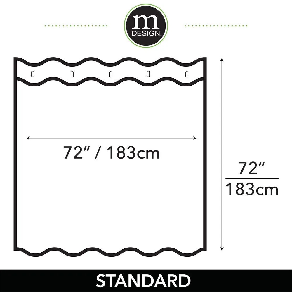 mDesign 11928 Duschvorhang grau 183x183 wasserabweisend
