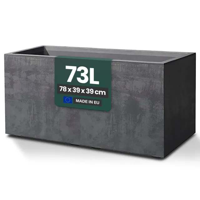 Kreher Millennium Pflanzkübel 73L anthrazit rechteckig 78cm