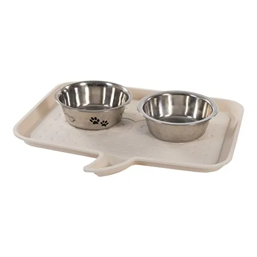 Iris Ohyama Woof PFT-560P Futtertablett L Elfenbein rutschfest