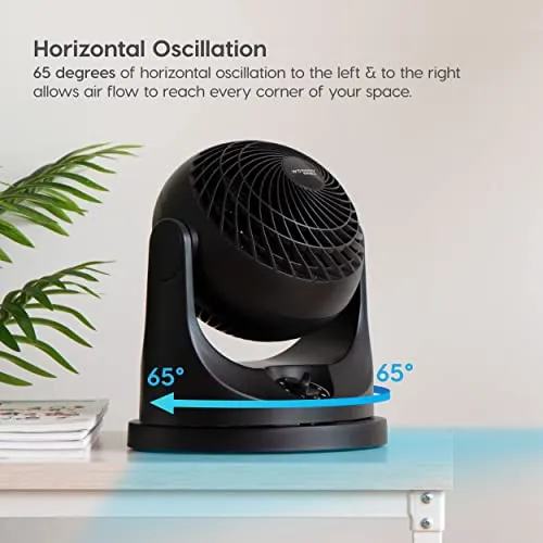 Iris Ohyama Woozoo PCF-MKM18 Tischventilator Schwarz 23 m²