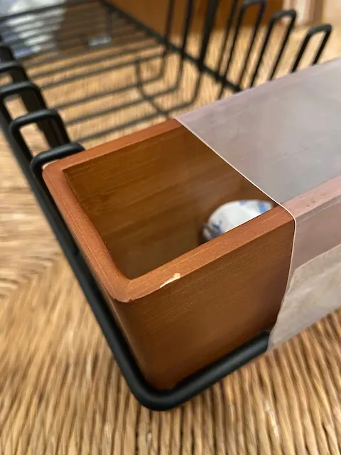 mDesign Abtropfgestell Abtropfkorb Metall weiß mit Besteckhalter