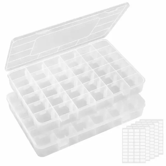 Lifewit Schmuckkasten Aufbewahrungsbox 2er transparent