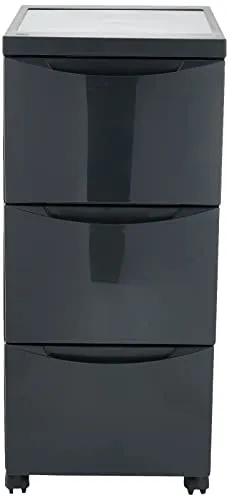 Iris Ohyama SCR-303 Rollcontainer 3 Schubladen Grau