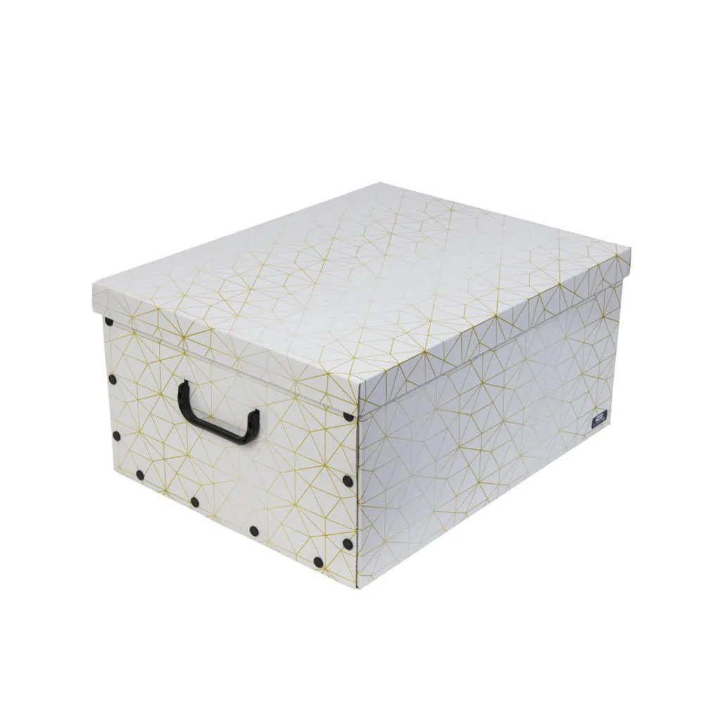 Kreher Christbaumkugel-Karton Retro Weiß Gold 40Fach