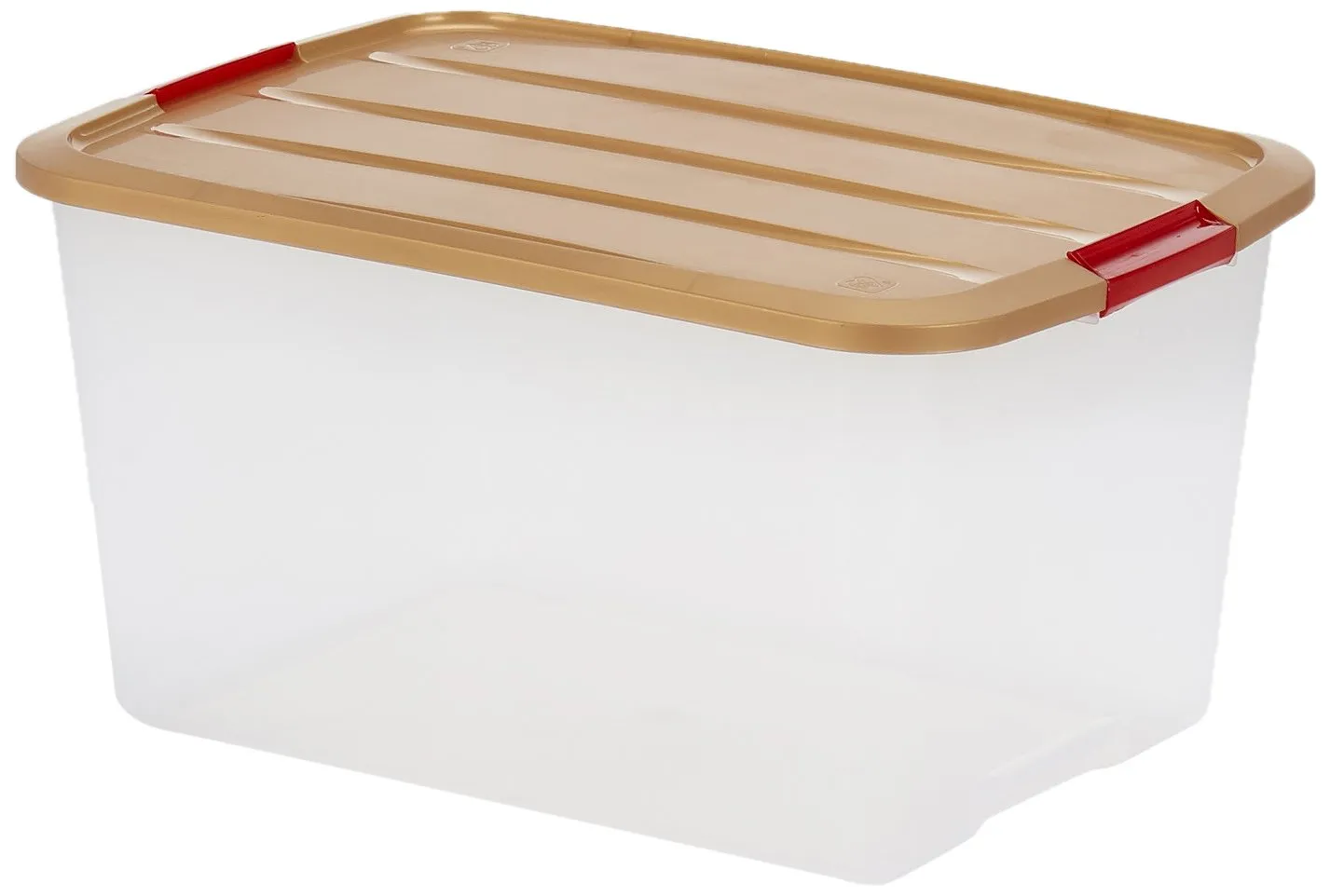 Iris Ohyama TB-45 Xmas Weihnachtsbox 45L 4er-Set transparent
