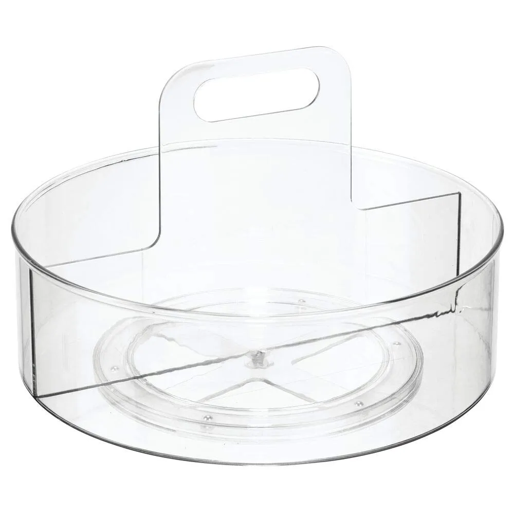mDesign Lazy Susan Gewürzregal drehbar transparent 2 Fächer