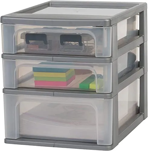 Iris Ohyama Organizer Chest OCH-2021 Schubladenbox Silber 4+7L A4