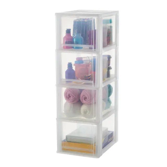 Iris Ohyama DDOCH-2400 Schubladenbox 4x13L mattweiß