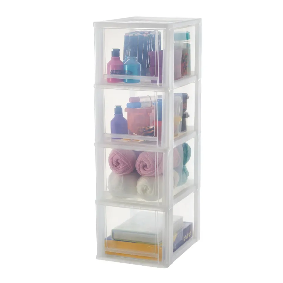 Iris Ohyama DDOCH-2400 Schubladenbox 4x13L mattweiß