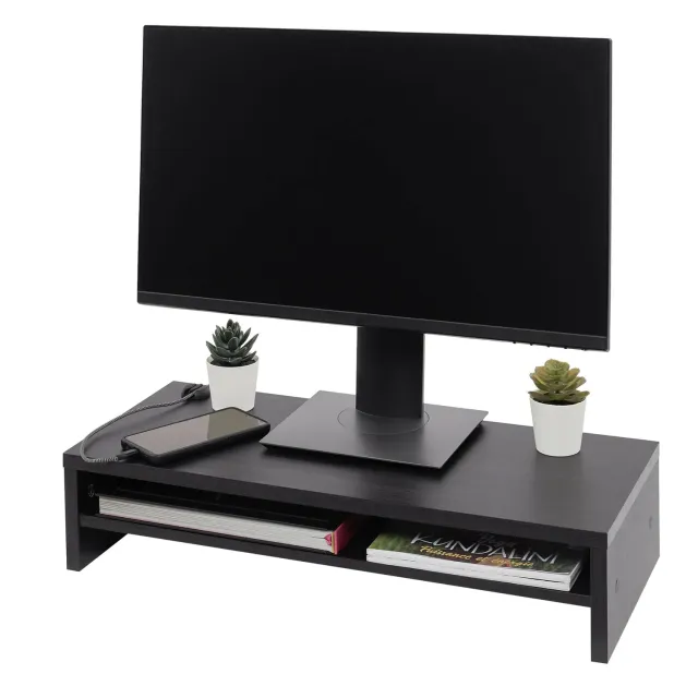 Iris Ohyama MS-590S Monitorständer 27 Zoll Schwarze Eiche