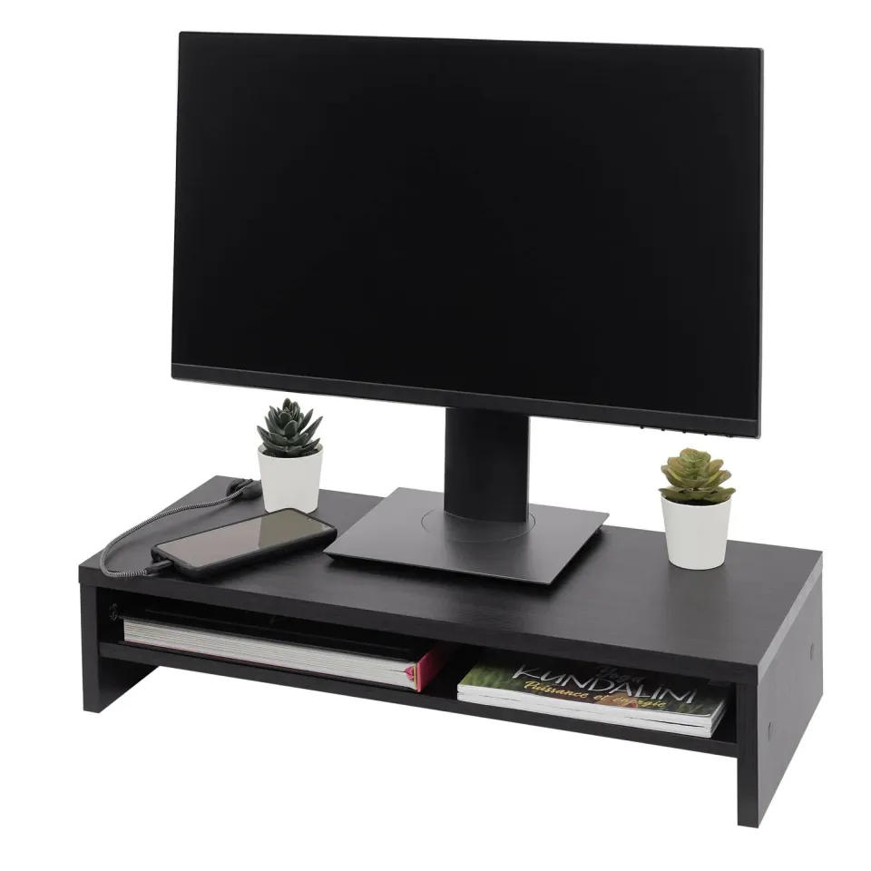 Iris Ohyama MS-590S Monitorständer 27 Zoll Schwarze Eiche