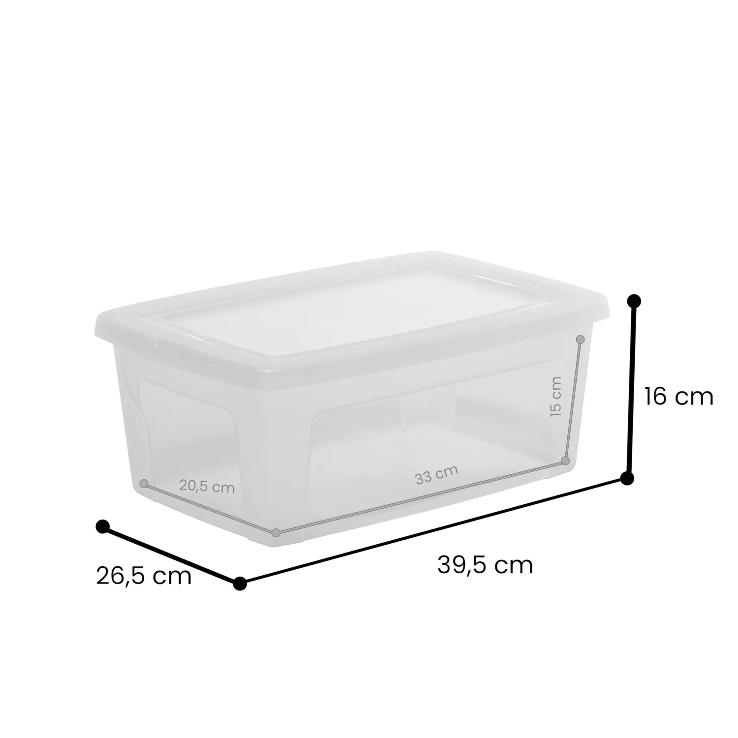 Iris Ohyama MCB-11 Aufbewahrungsbox Transparent 3x11L stapelbar