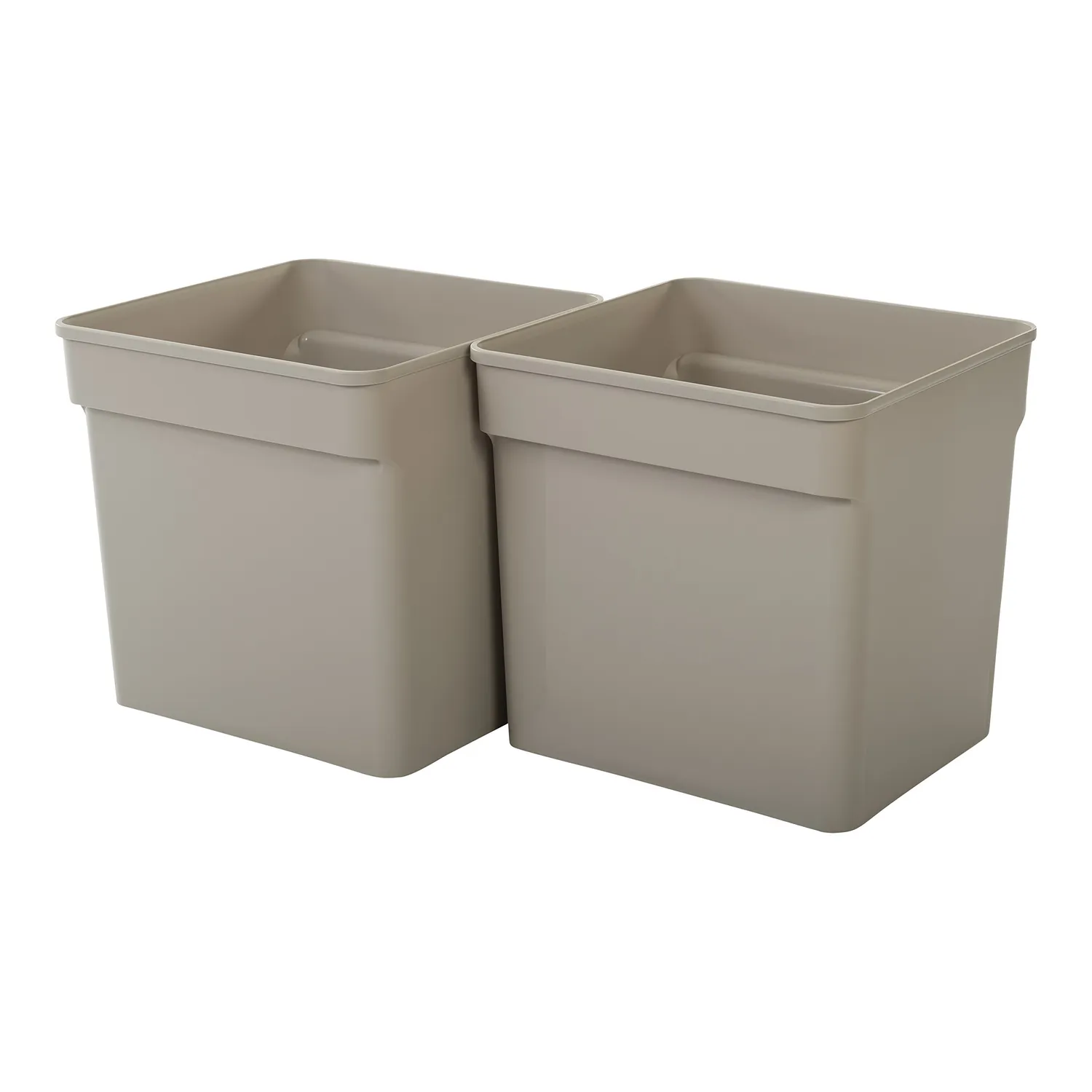 Iris Ohyama Aufbewahrungsbox 31,5 L Weiß 2er-Set offen