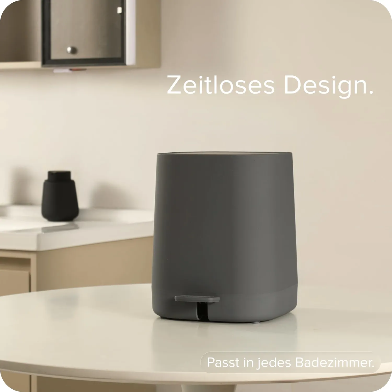 Black Mülleimer Bad 5L dunkelgrau Softclose