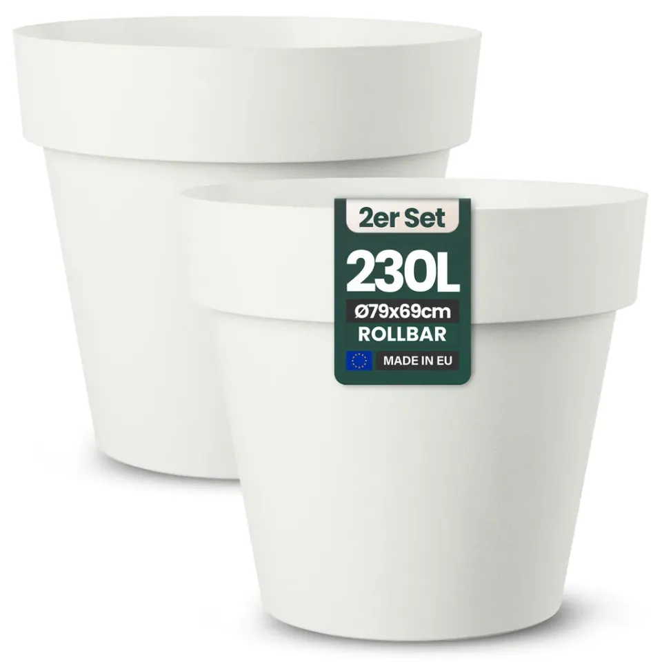 Kreher Like XXL Pflanzkübel Weiß 79 cm 2er Set