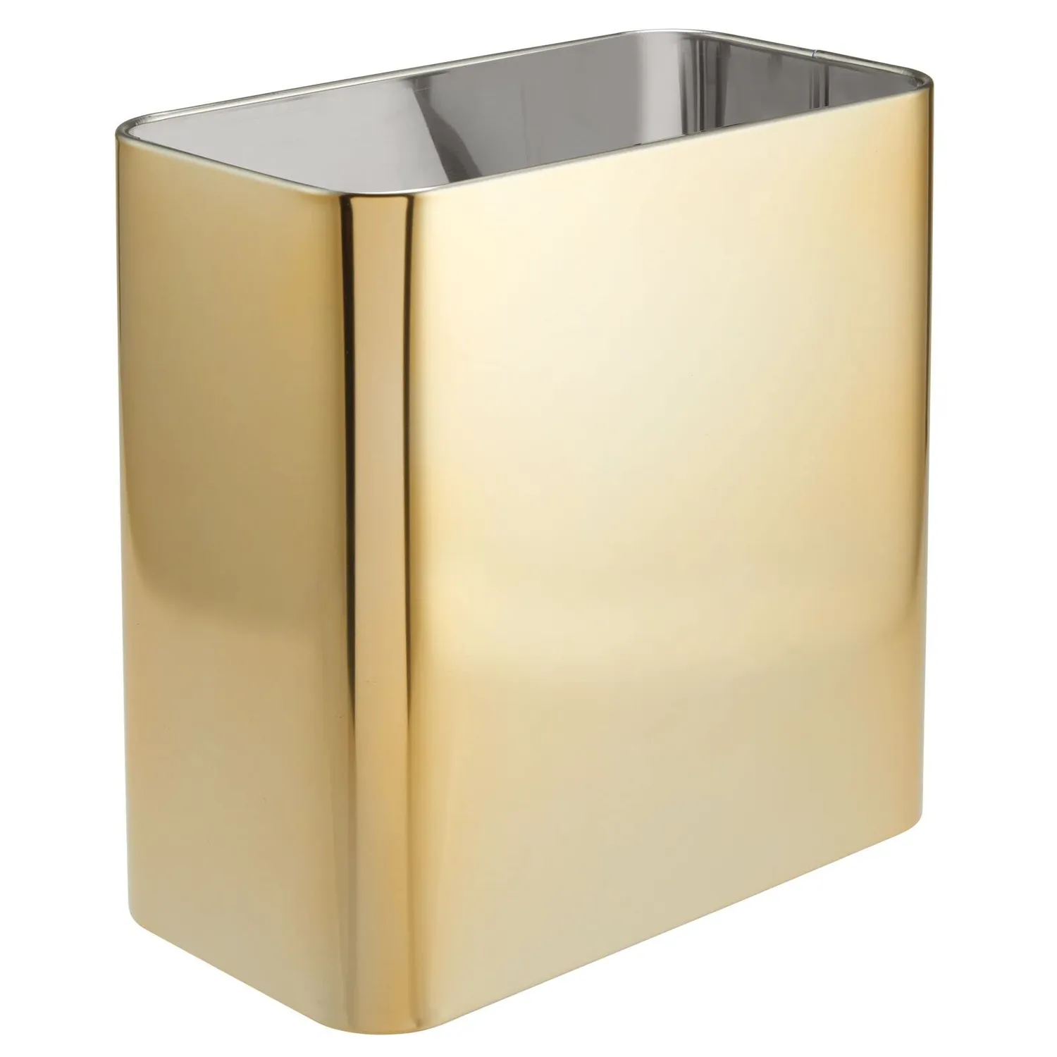 mDesign Mülleimer Metall Bronze 14x26 cm