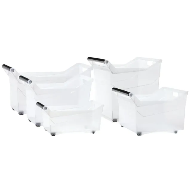 Kreher NUK Aufbewahrungsbox mit Rollen transparent stapelbar