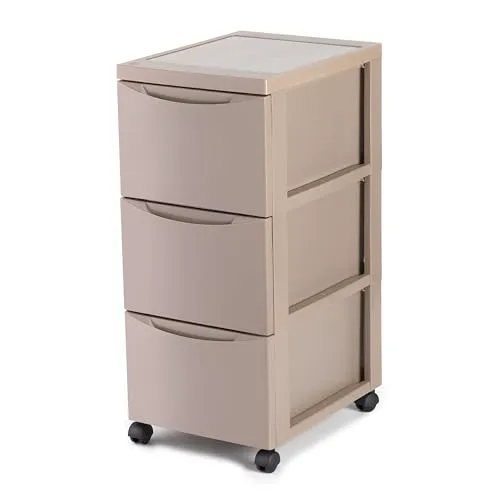 Iris Ohyama SCR-303 Kommode 3 Schubladen taupe