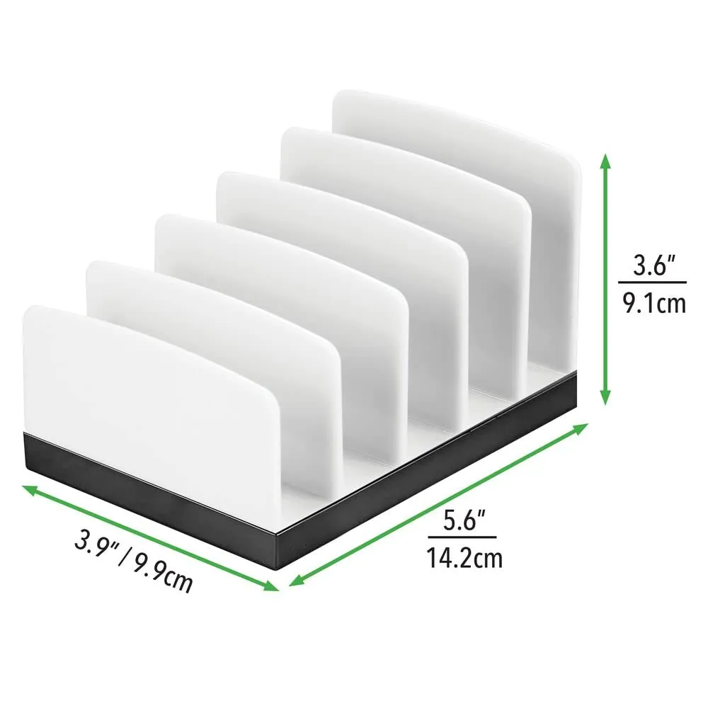 mDesign Kosmetik Organizer Kunststoff weiß 5 Fächer