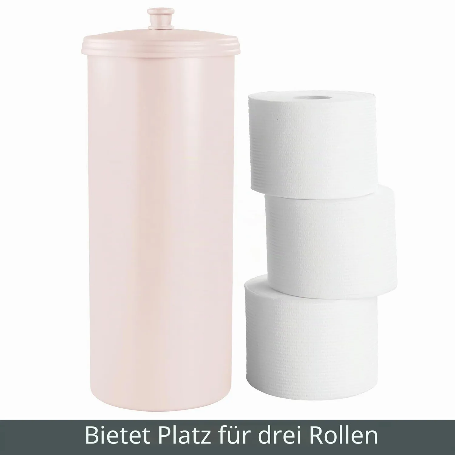 M Design Toilettenpapierhalter Klorollenhalter freistehend rosa 3 Rollen