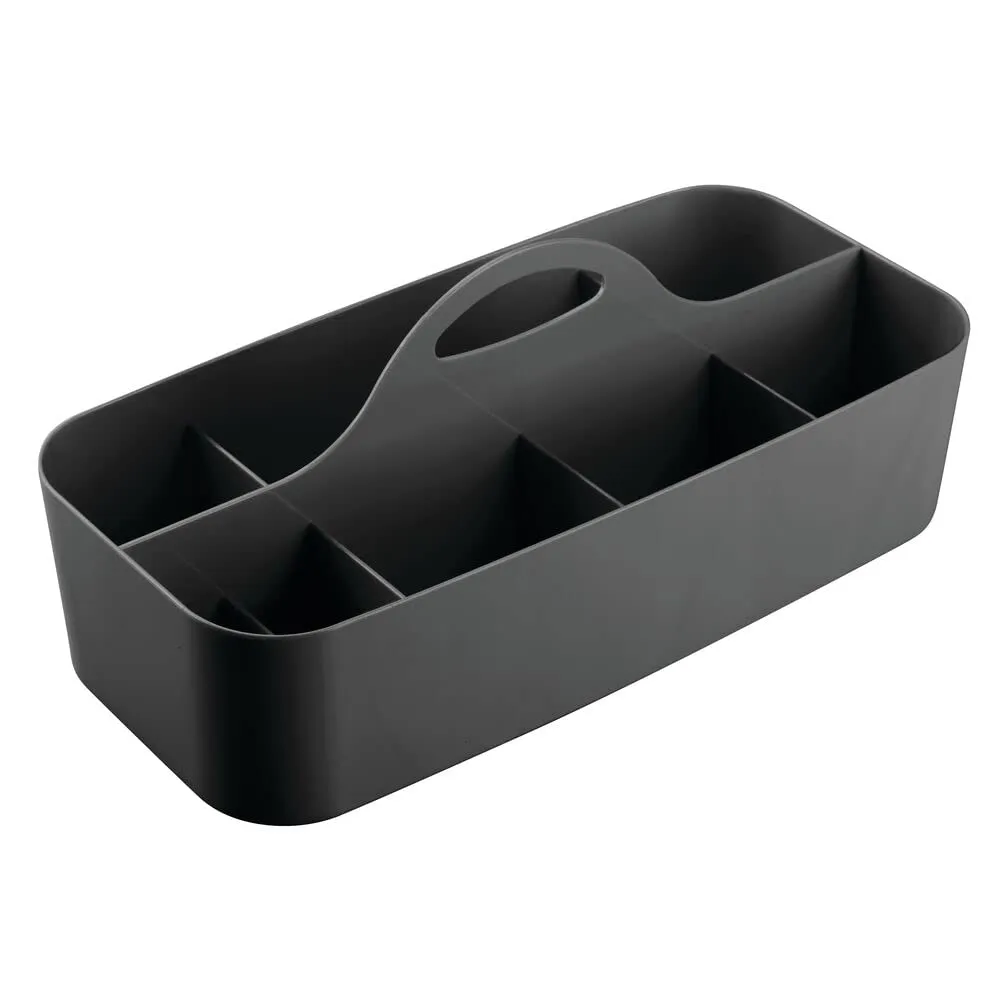 mDesign Büro-Organizer Kunststoff Griff 2er-Set Schwarz