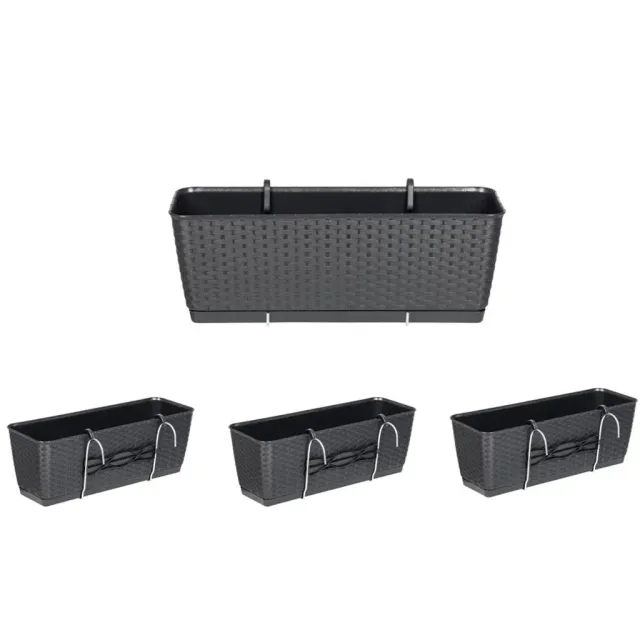 Kreher Ratolla Balkonkasten 50 cm Anthrazit 4er Set