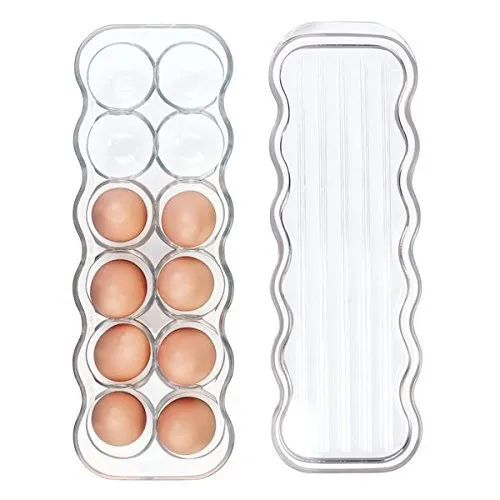 mDesign Eierbox Kunststoff Transparent 12 Eier mit Deckel
