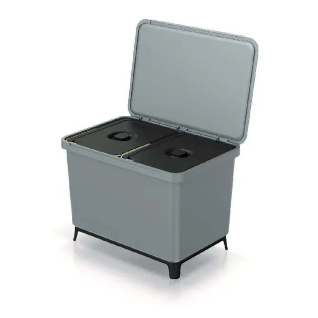 Kreher Systema NKS60W2 Mülleimer 2x23 L grau
