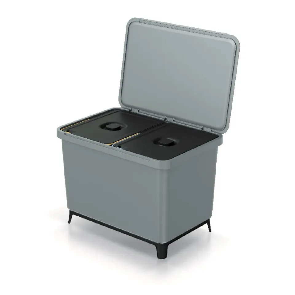 Kreher Systema NKS60W2 Mülleimer 2x23 L grau