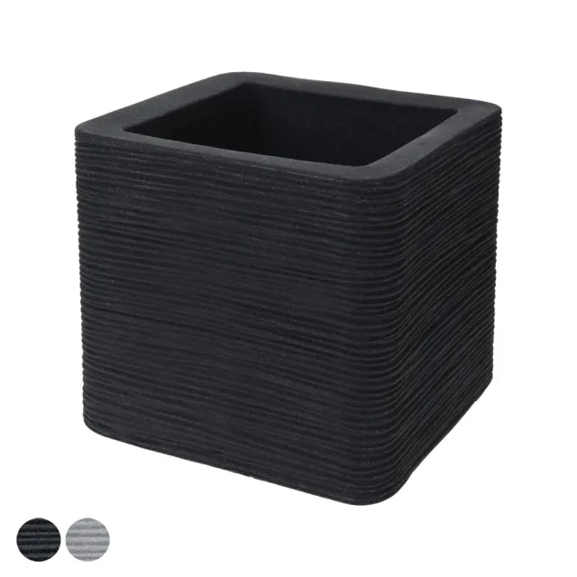 Kreher Struktur Optik Pflanzkübel 30x30 Anthrazit