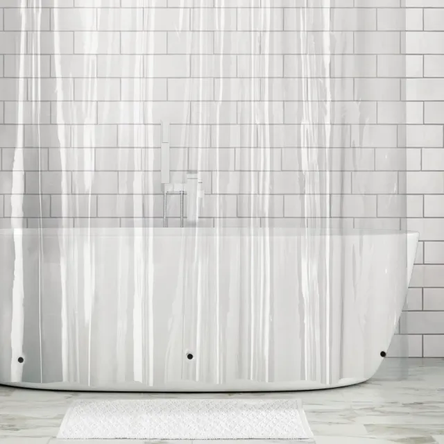 mDesign Duschvorhang Liner transparent PEVA 183x244cm