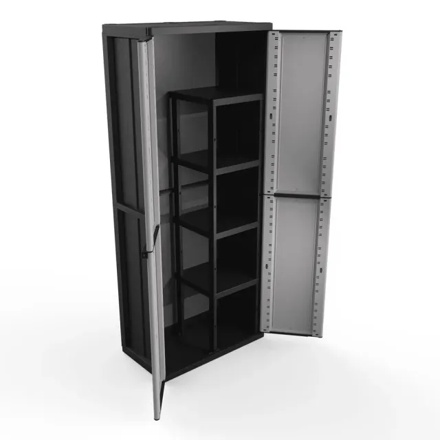 Kreher JLine Spindschrank Kunststoffschrank Grau 163,5 cm