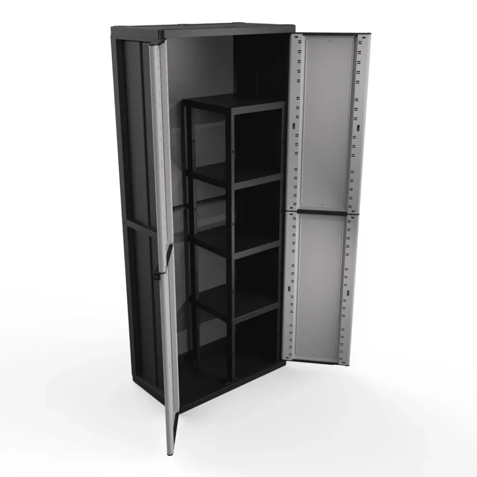 Kreher JLine Spindschrank Kunststoffschrank Grau 163,5 cm