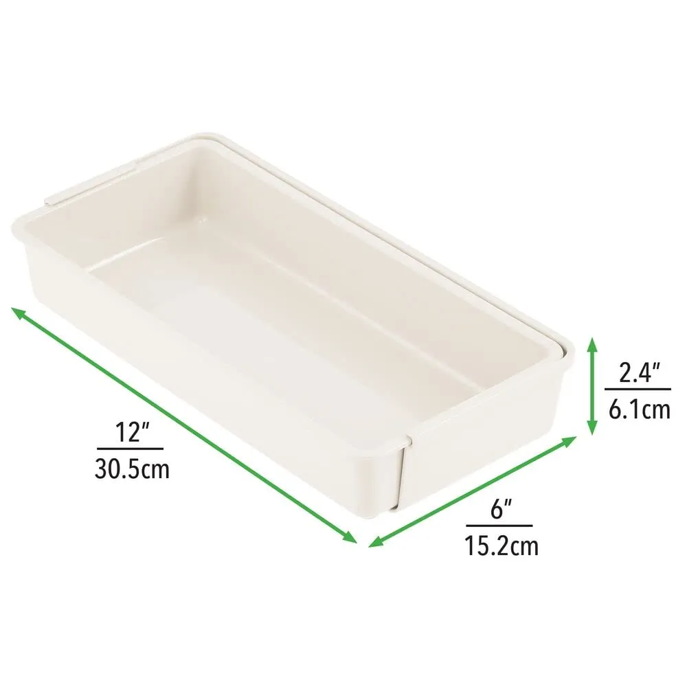 mDesign Schubladen Organizer 2er-Set creme verstellbar