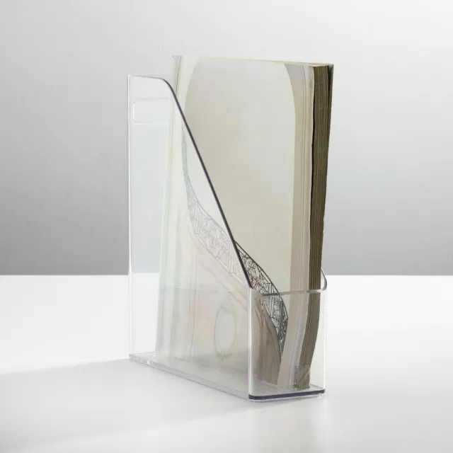 mDesign Ligne Aktenordner Stehsammler transparent 4er-Set