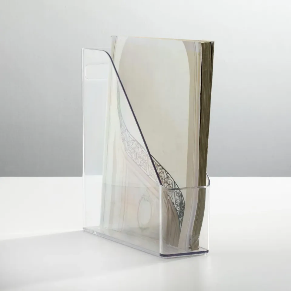 mDesign Ligne Aktenordner Stehsammler transparent 4er-Set