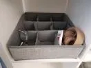 M Design Baby Organizer Aufbewahrungsbox Grau 9 Fächer