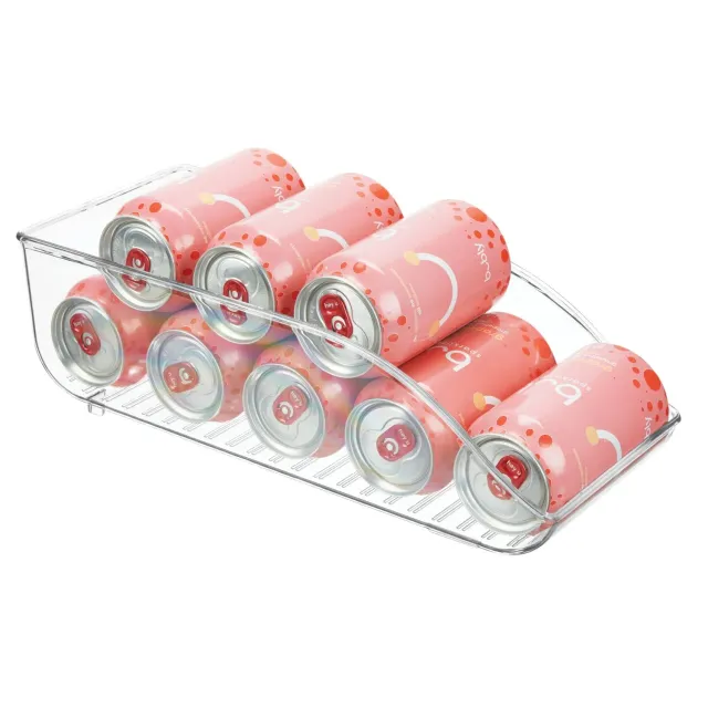 mDesign Dosenhalter Kühlschrank Organizer 9 Dosen transparent