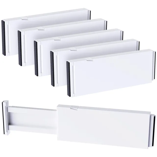 Lifewit Schubladenteiler 11-17 Zoll Organizer 5er Weiß verstellbar