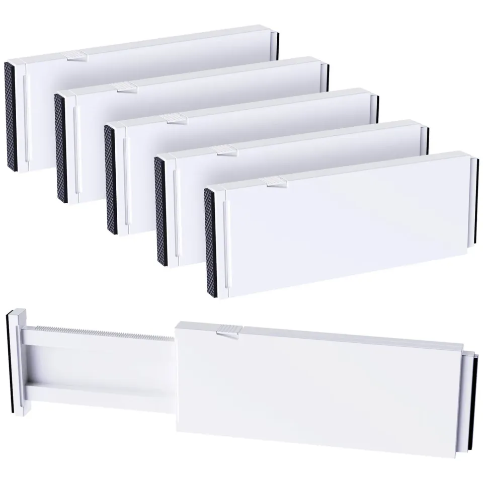 Lifewit Schubladenteiler 11-17 Zoll Organizer 5er Weiß verstellbar