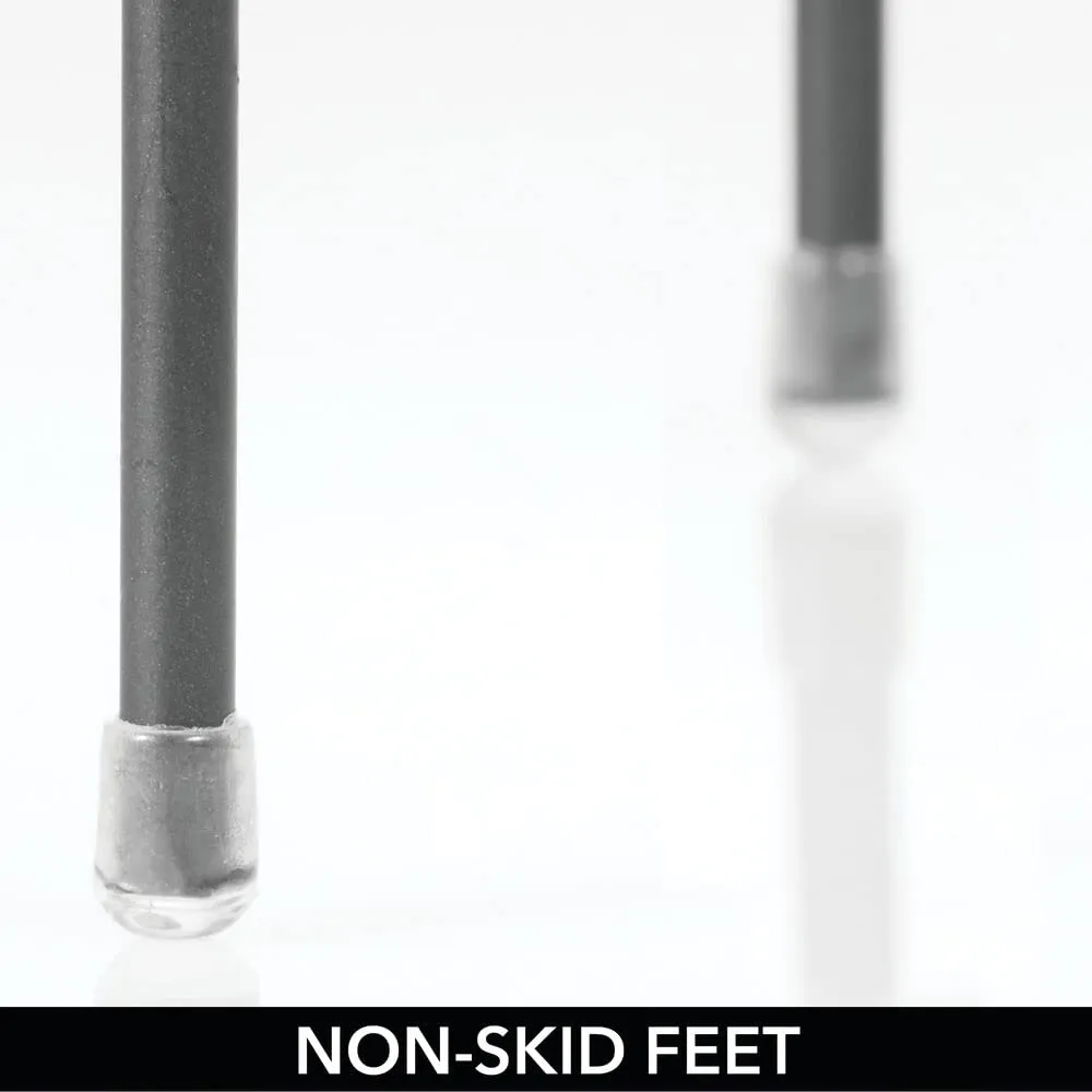 mDesign 02602 Küchenregal 3er Set grau ausziehbar Metall